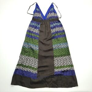 Banana Republic 8 A-Line Maxi Dress Sleeveless Silk Cotton Summer Travel Weekend